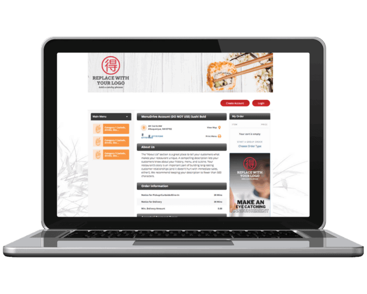 sushi bold – MenuDrive – Restaurant Online Ordering & Marketing Platform